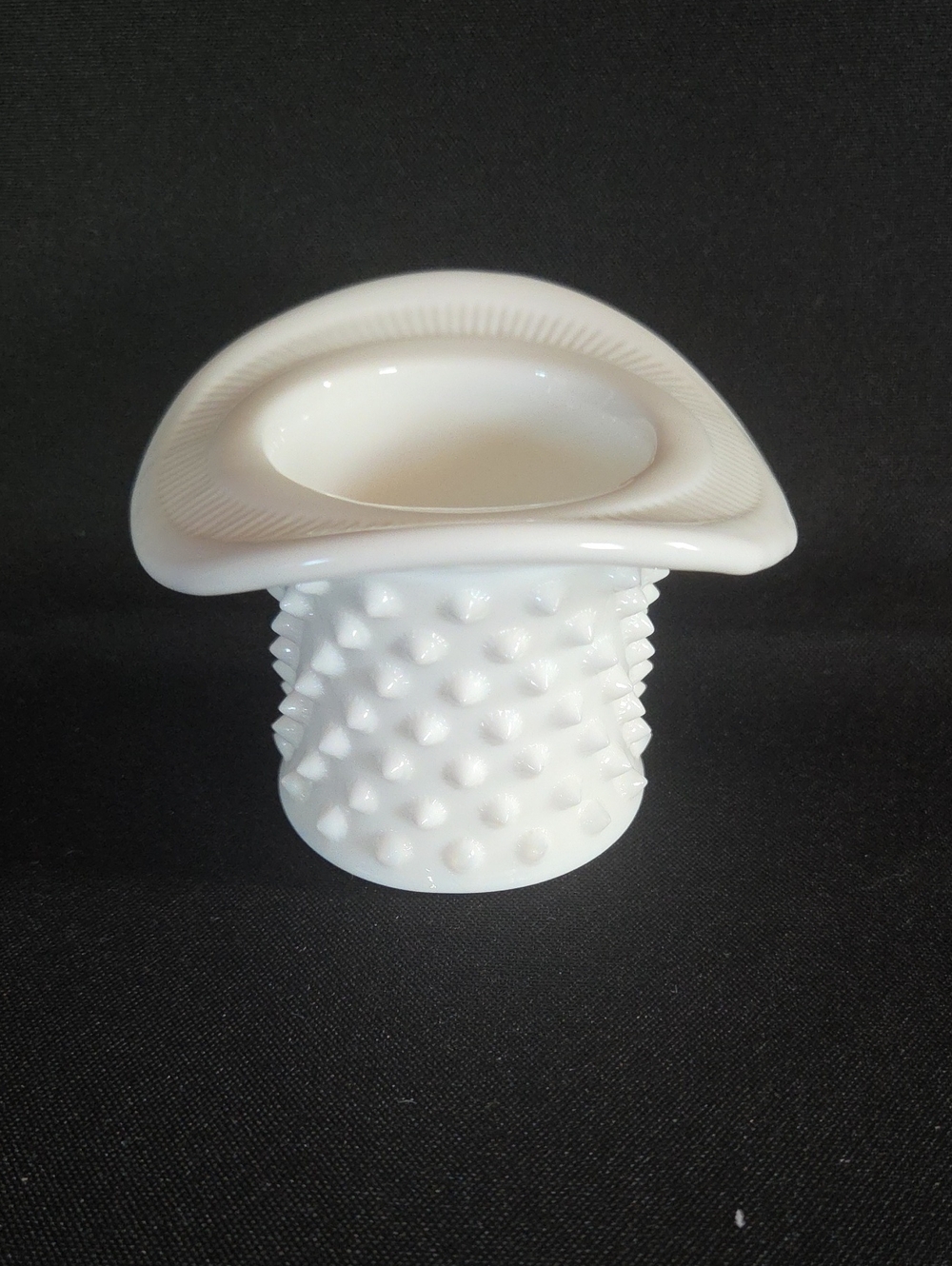 Fenton White Hobnail Milk Glass Top Hat